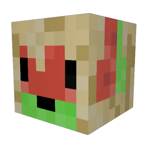 AddictedNuggets Minecraft avatar head, 3D render