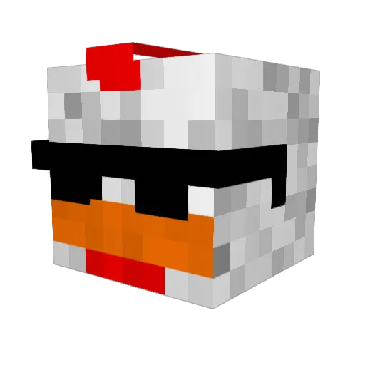 Addictive Minecraft avatar head, 3D render