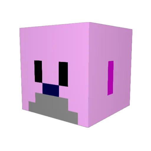 Addie52 Minecraft avatar head, 3D render