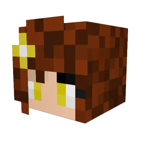 AddieRae010 Minecraft avatar head, 3D render