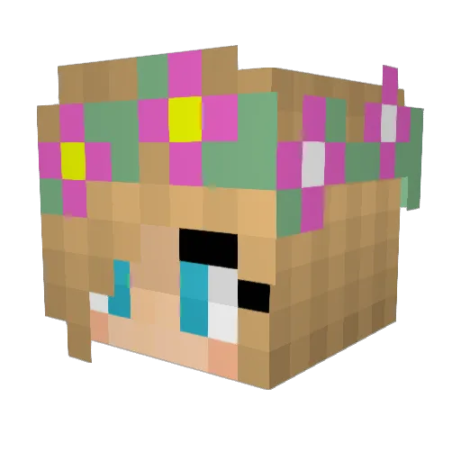 Addietheawesome Minecraft avatar head, 3D render