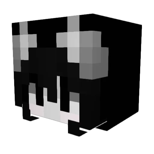 Addiewolfie Minecraft avatar head, 3D render
