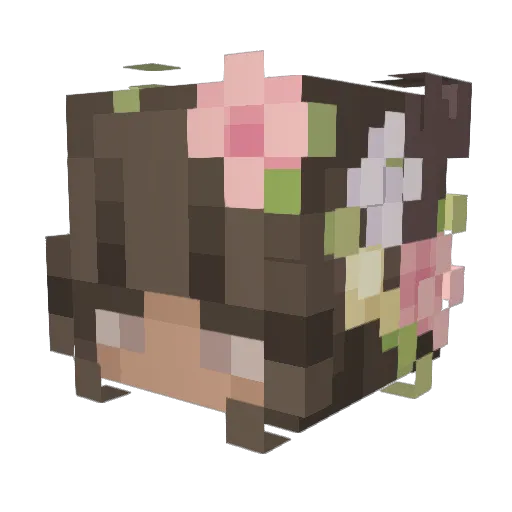 Addiline Minecraft avatar head, 3D render