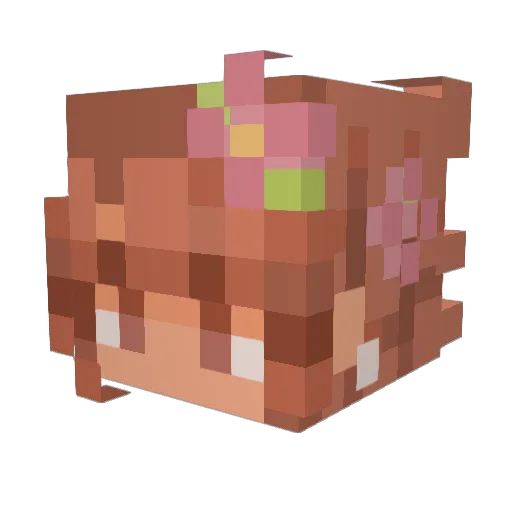 Addisynnn Minecraft avatar head, 3D render