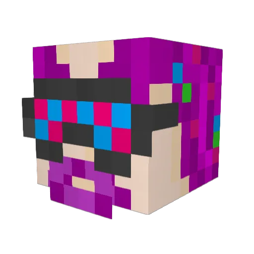 Addlonfire Minecraft avatar head, 3D render