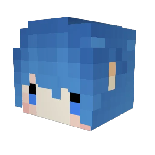 Addolin Minecraft avatar head, 3D render
