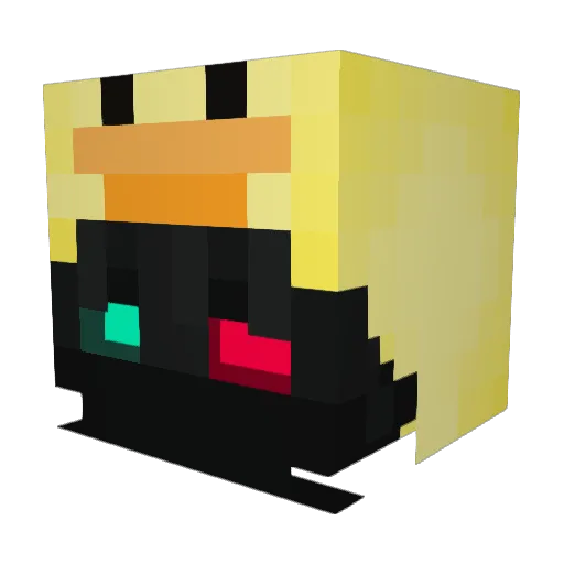 Addood Minecraft avatar head, 3D render