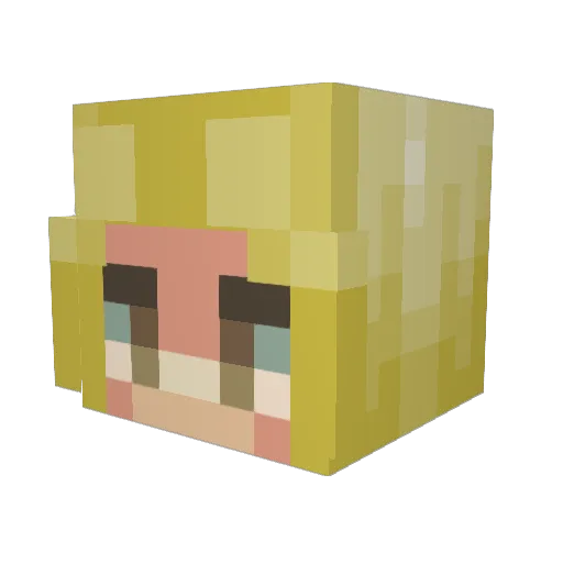 Addoude Minecraft avatar head, 3D render