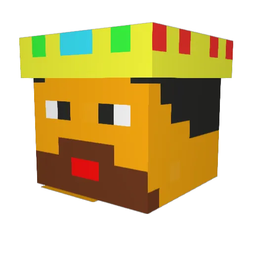 AddyAshy Minecraft avatar head, 3D render