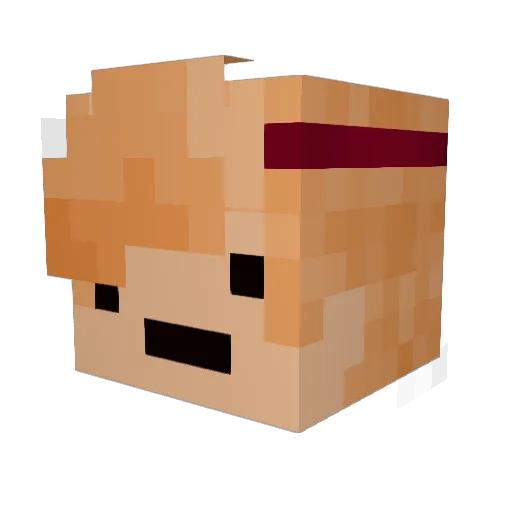 AddyB123 Minecraft avatar head, 3D render