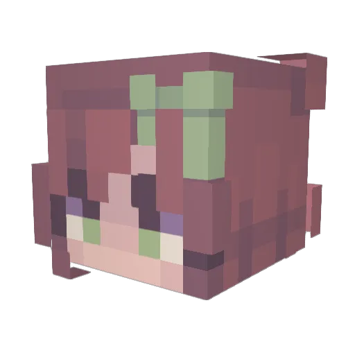 Ade1ka_02 Minecraft avatar head, 3D render