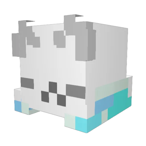 AdeGato Minecraft avatar head, 3D render