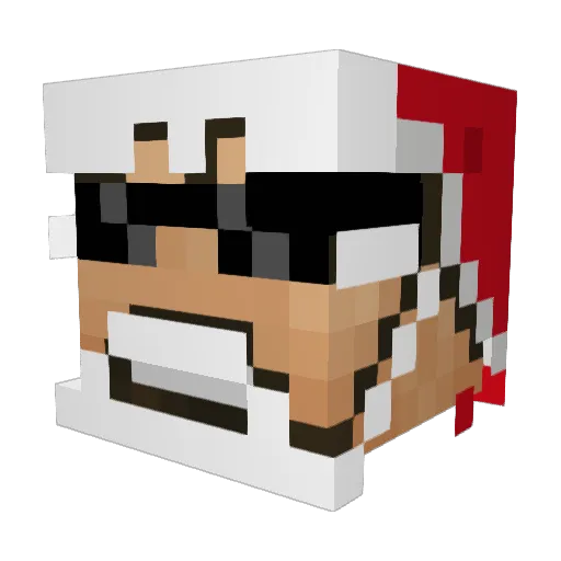 Ade_Merci Minecraft avatar head, 3D render