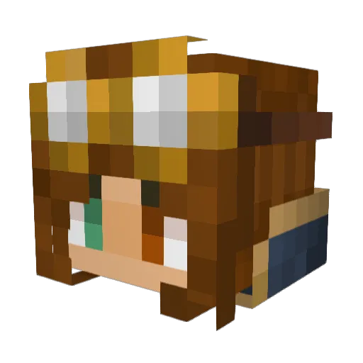 Adebowhale Minecraft avatar head, 3D render