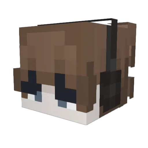 Adecate Minecraft avatar head, 3D render