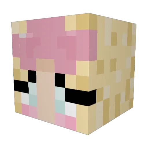 Adeccka Minecraft avatar head, 3D render