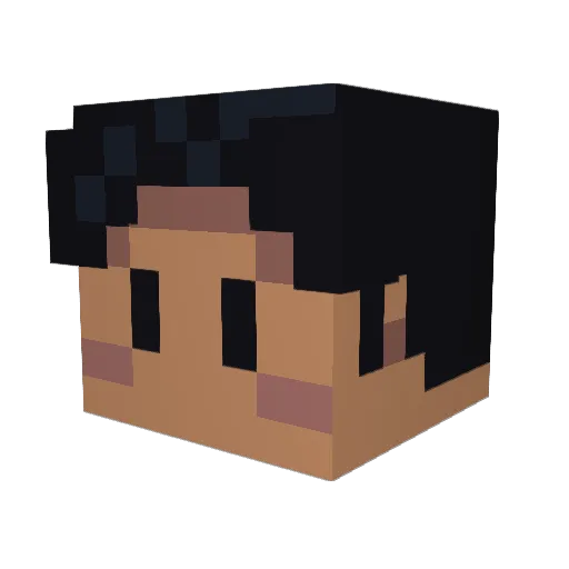 Adejny Minecraft avatar head, 3D render
