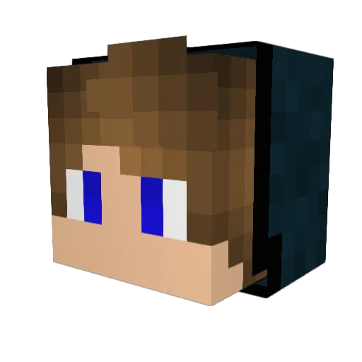 AdelM Minecraft avatar head, 3D render