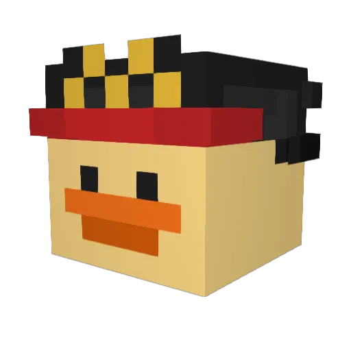 Adelanch Minecraft avatar head, 3D render