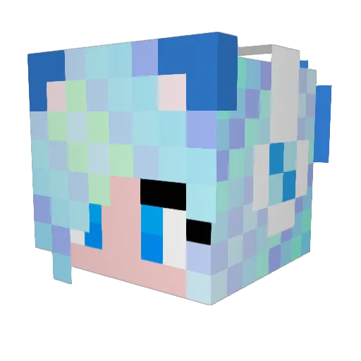 Adelbart Minecraft avatar head, 3D render