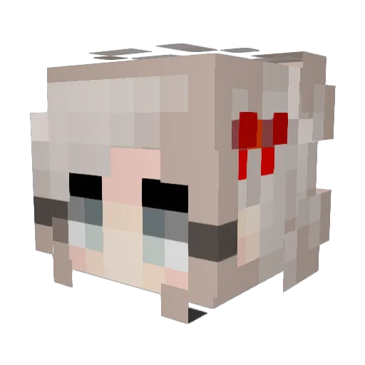 Adelclarin Minecraft avatar head, 3D render