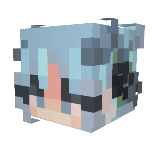 Adele24 Minecraft avatar head, 3D render