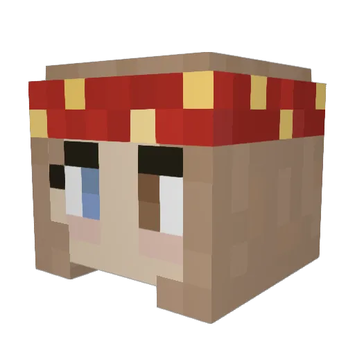 AdeleEF Minecraft avatar head, 3D render