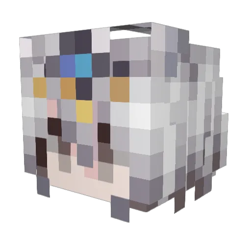 AdeleFelice Minecraft avatar head, 3D render