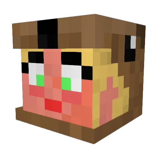 Adelenya Minecraft avatar head, 3D render