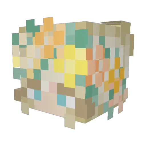 Adelina_Klass Minecraft avatar head, 3D render
