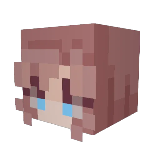 Adelinarose22 Minecraft avatar head, 3D render
