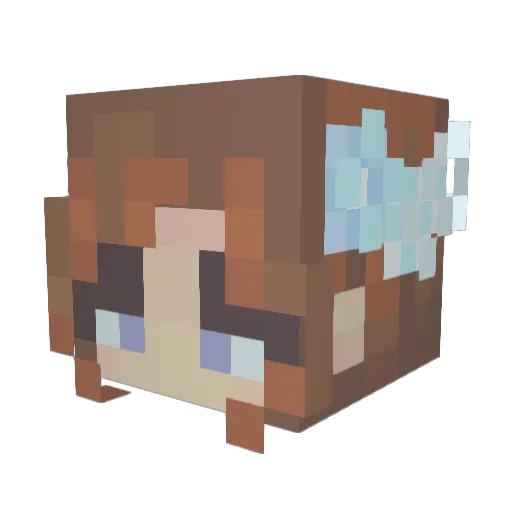 AdelleAnik Minecraft avatar head, 3D render