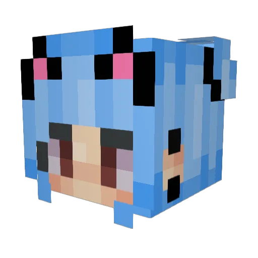 Adeltante Minecraft avatar head, 3D render