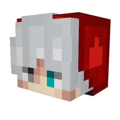 AdemDusk Minecraft avatar head, 3D render