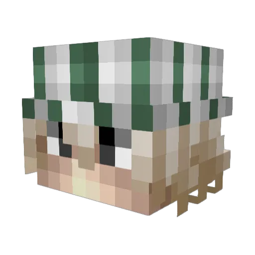 Ademonn Minecraft avatar head, 3D render