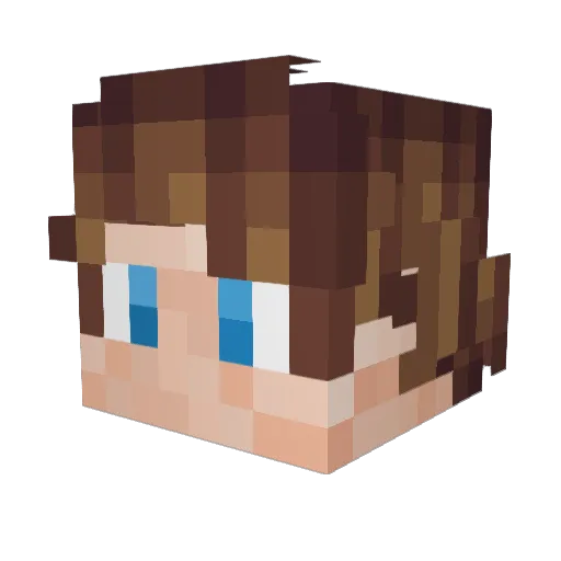 AdenPlay Minecraft avatar head, 3D render