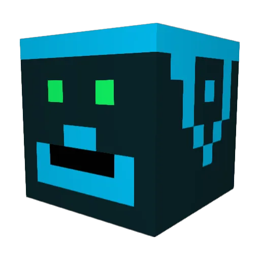 AdenTrain Minecraft avatar head, 3D render
