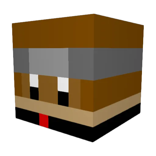Adenix__ Minecraft avatar head, 3D render