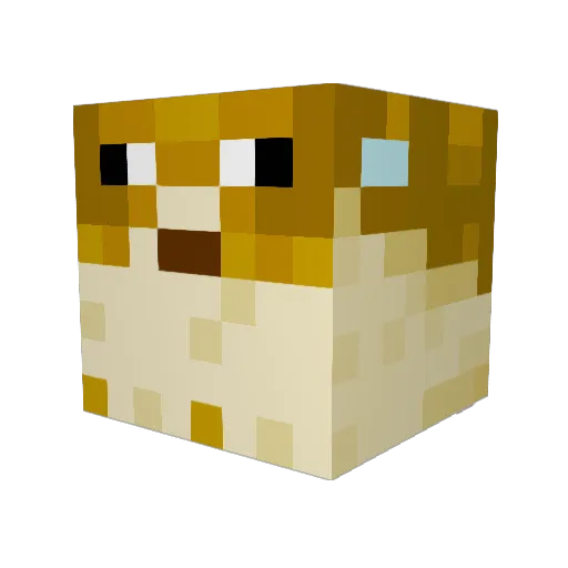 Adenoidcash Minecraft avatar head, 3D render