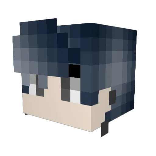 Adeostrand Minecraft avatar head, 3D render