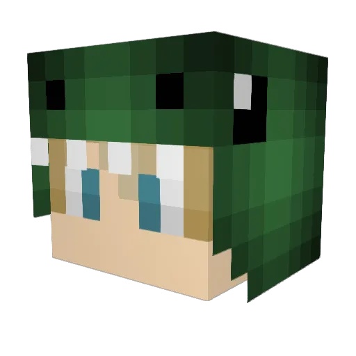 AdeptNut Minecraft avatar head, 3D render