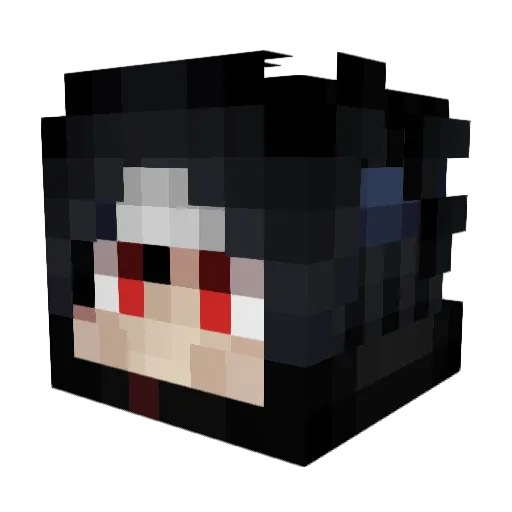 Adeptrocketeer Minecraft avatar head, 3D render