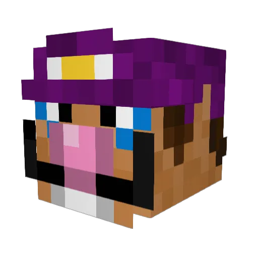 Aderan123 Minecraft avatar head, 3D render