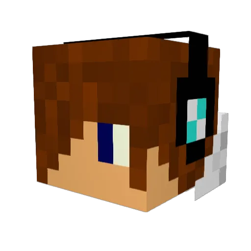 Adersio Minecraft avatar head, 3D render