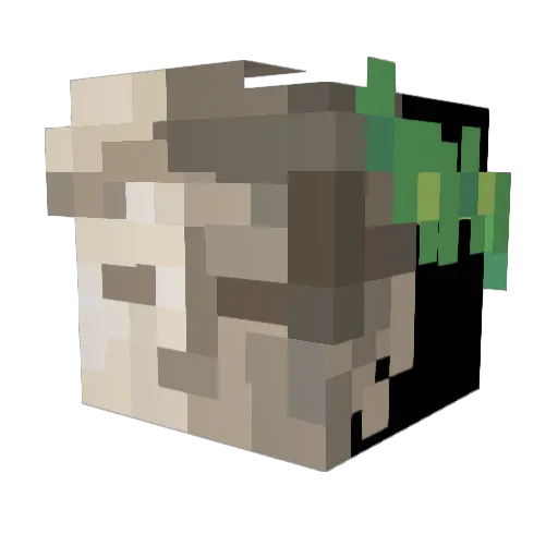 Adeuz Minecraft avatar head, 3D render