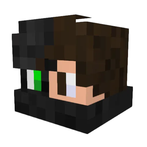 Adex12 Minecraft avatar head, 3D render