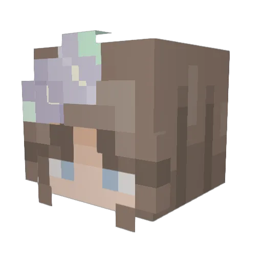 Adeylia Minecraft avatar head, 3D render