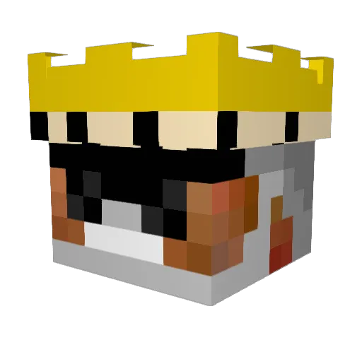 Adfest Minecraft avatar head, 3D render
