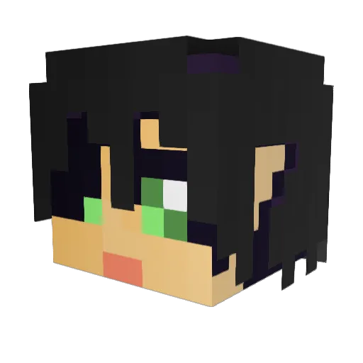 Adhil Minecraft avatar head, 3D render