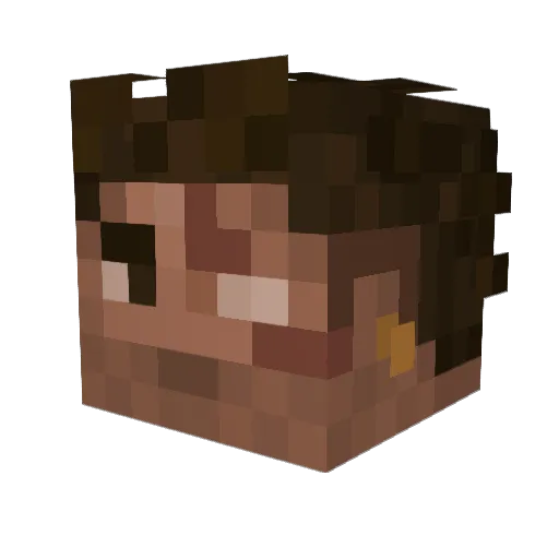 Adhiraj Minecraft avatar head, 3D render